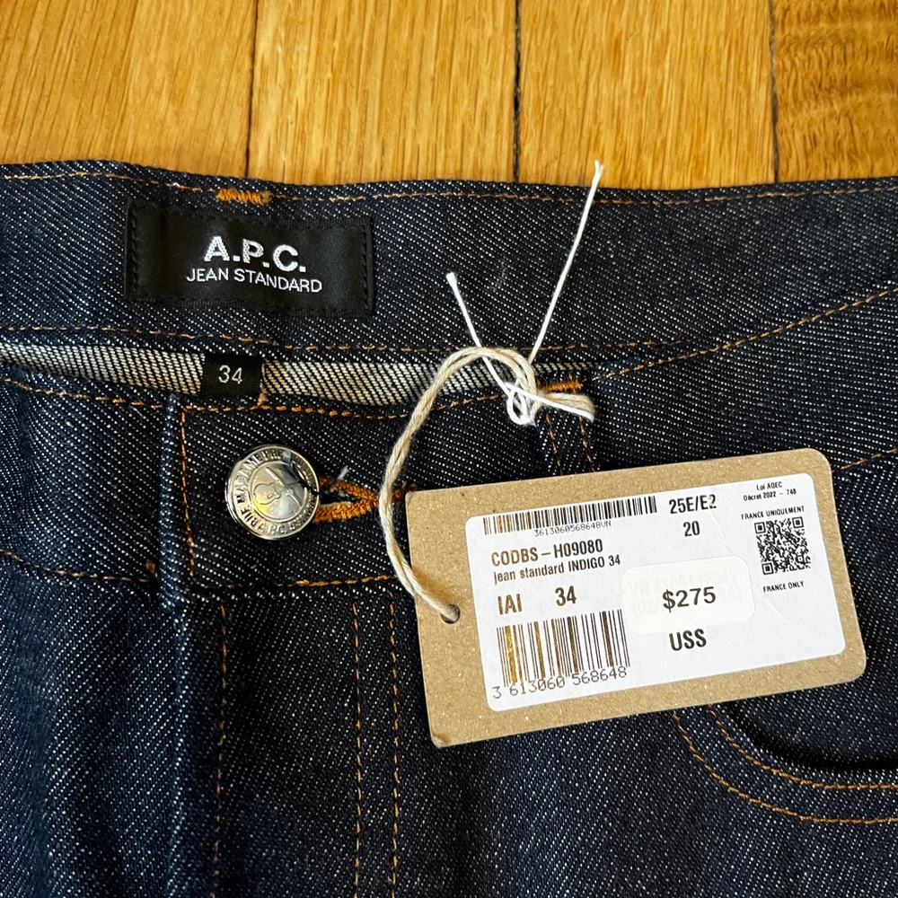 A.P.C. Men's Dark Indigo Straight Jeans